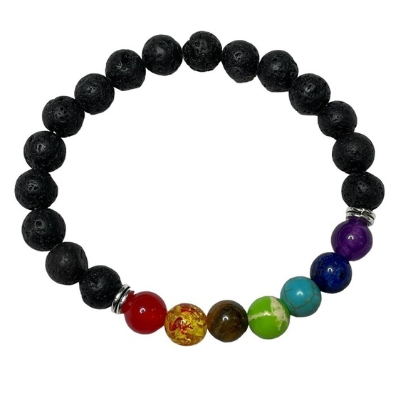 Stretchy bracelets set of 5 rainbow NWOT - Picture 3 of 7